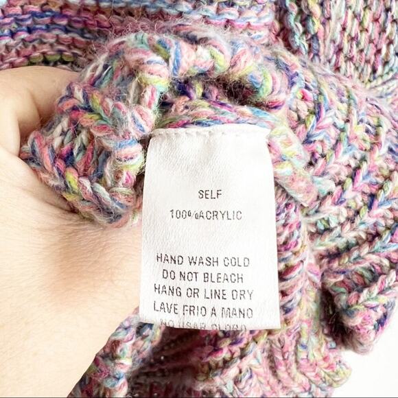 Easel Multicolor Space Dye Slouchy Loose Knit Oversized Sweater Small - Picture 10 of 10